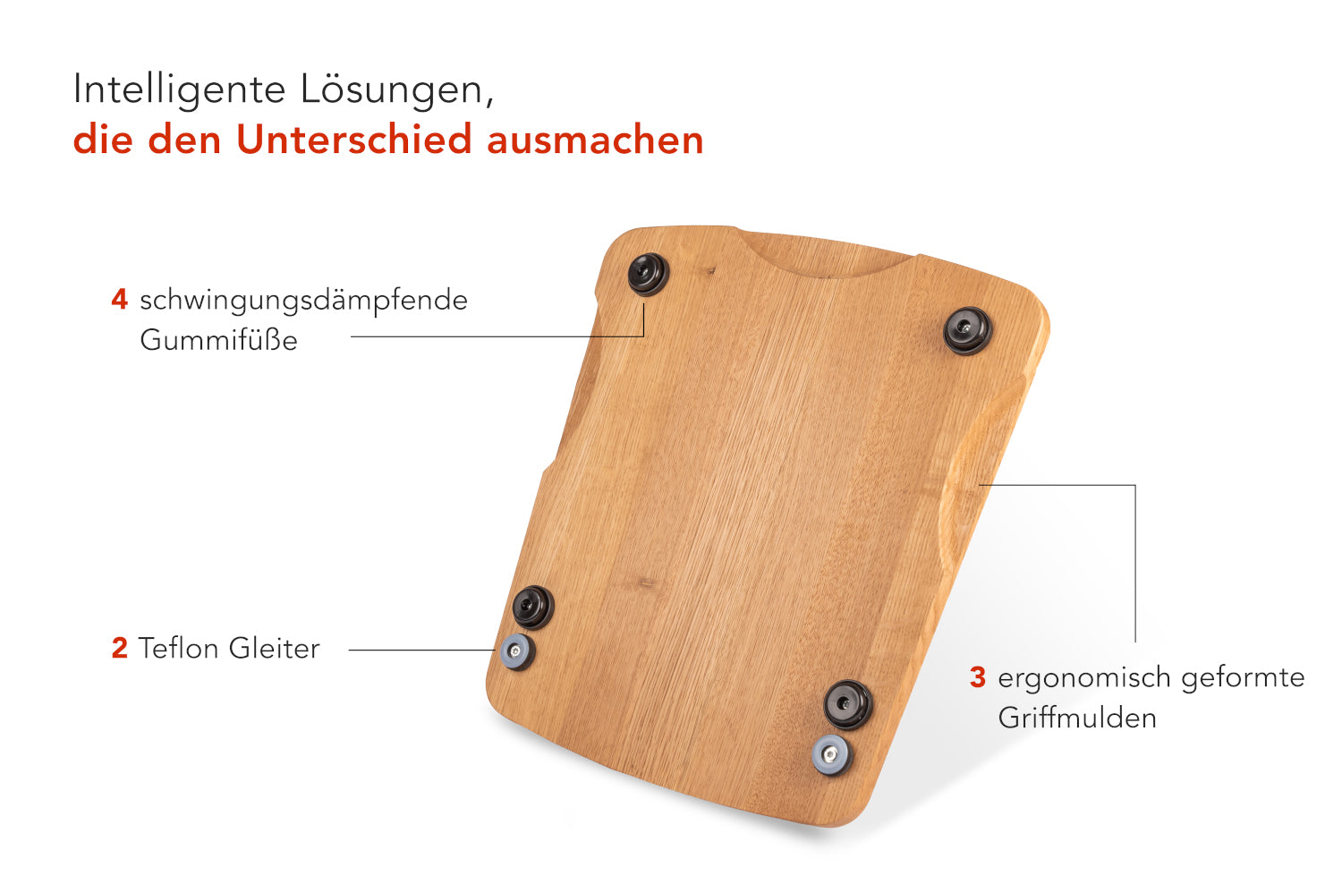 Gleitbrett für Thermomix TM6 aus geöltem Eichenholz, passend für TM6 & TM5