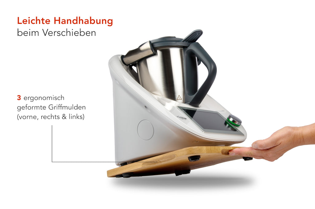 Gleitbrett für Thermomix TM6 aus geöltem Eichenholz, passend für TM6 & TM5