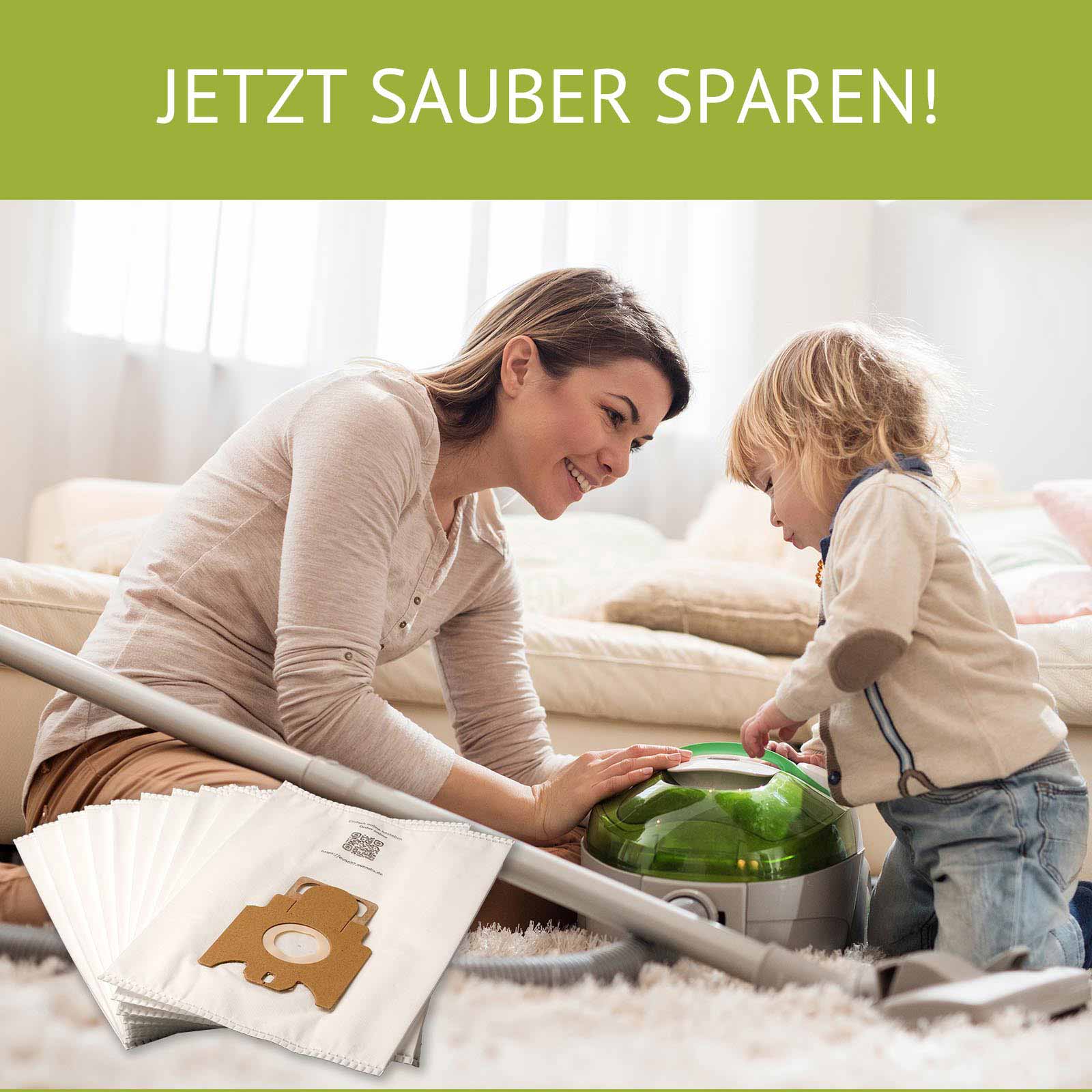 eVendix Staubsaugerbeutel eVac 19 - Inhalt 10 Stück + 1 Mikro-Filter