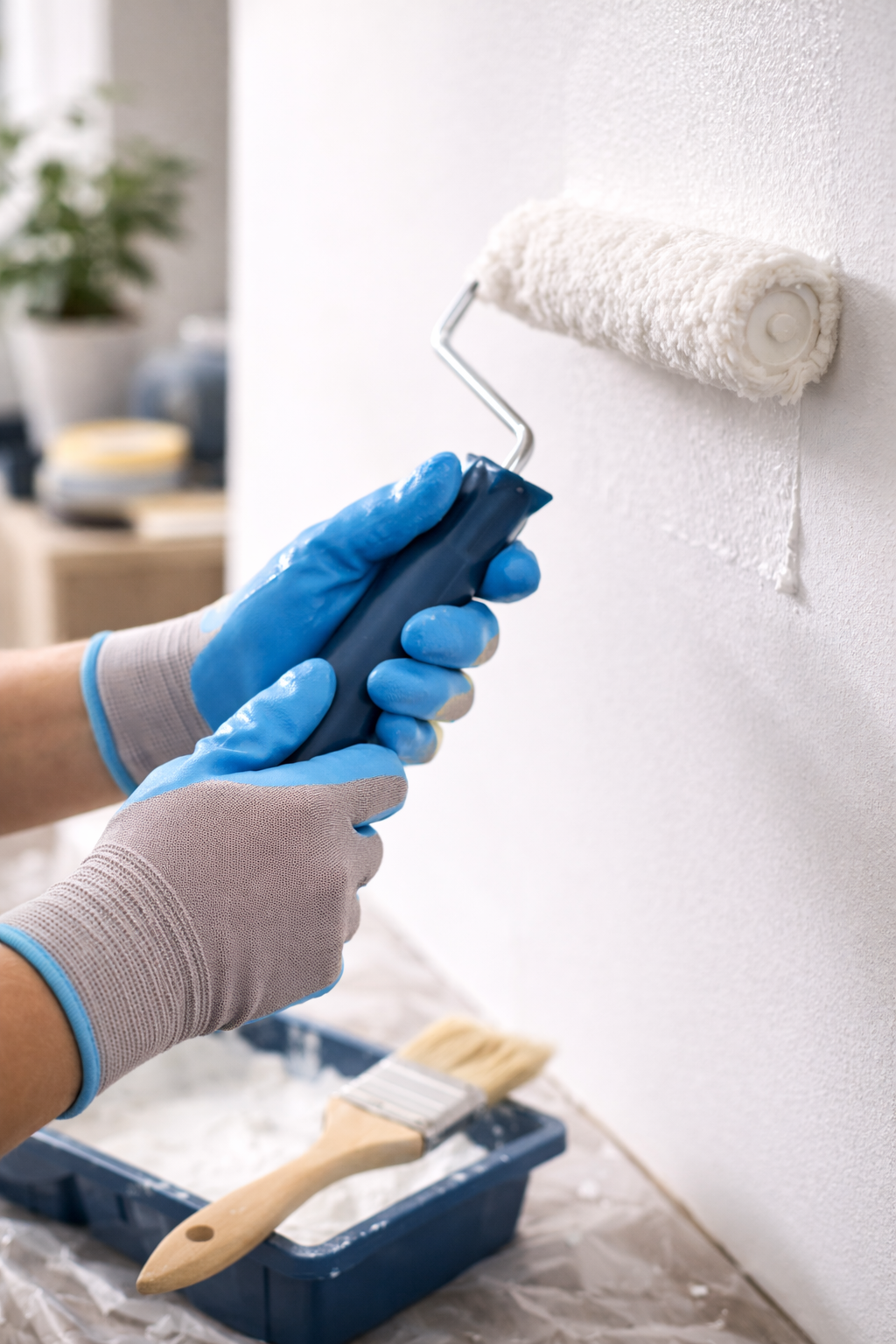 eVendix Gartenhandschuhe Größe M Blau\Grau 10 Paar