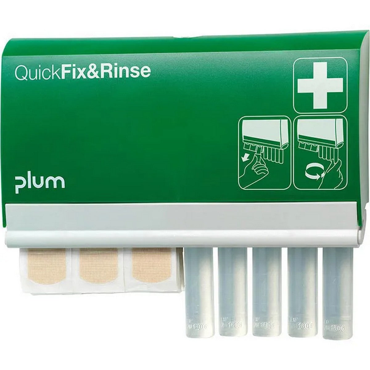 Plum QuickFix & Rinse Erste-Hilfe-Set - 45 Pflaster & 5 Augenspülungen