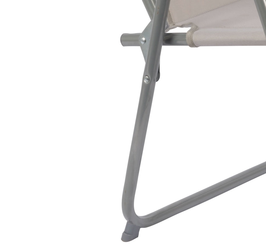 Lifetime Garden Campingklappstuhl Klappstuhl hellgrau mit Armlehnen