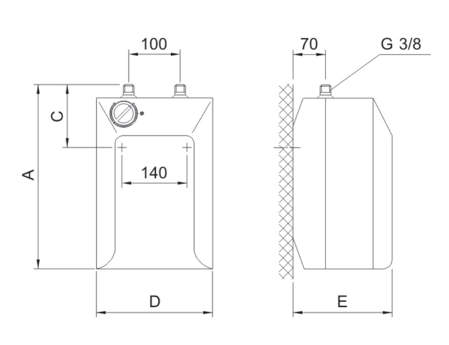 Gorenje Boiler TEG S10U 9,9 L DRUCKLOS Warmwasserbereiter Untertisch